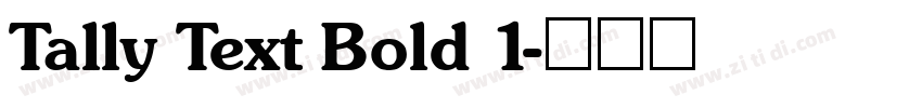 Tally Text Bold 1字体转换